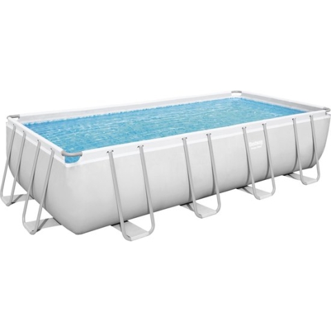 Bestway Power Steel Rectangular zwembad - 488 x 244 x 122 cm - met filterpomp en accessoires
