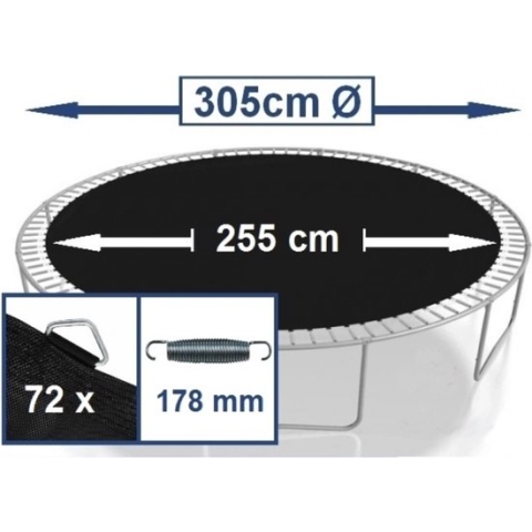 Springmat voor trampoline frame-diameter 305cm (72)/18cm