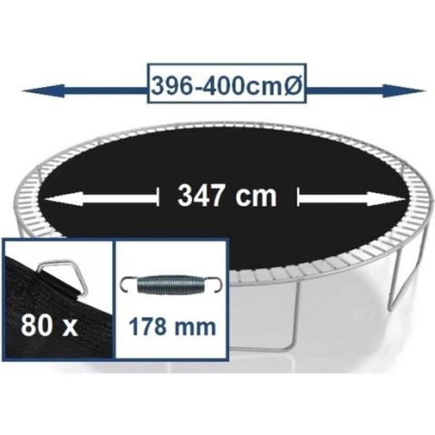 Springmat voor Trampoline Rond 396 cm - 80 Ringen | voor veerlengte 18 cm