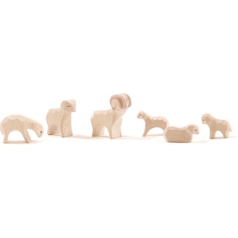 Speelgoed | Wooden Toys - Sheep Small 6 Pieces
