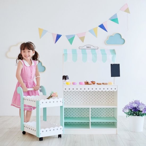 Teamson Kids Bakkerij - Kinderspeelgoed - Rollenspel Speelgoed - Wit/Mintgroen