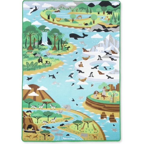 Melissa & Doug Wereldreis Speelkleed Met Dieren 200 X 147 Cm