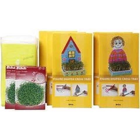 Waterkersbakje met figuur h: 20 cm wit 30sets