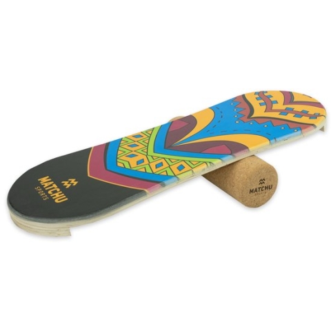 Matchu Sports - Balance board - Balansbord - Trickboard - 100% hout - Kurk roller - Surf trainer