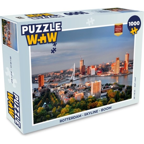 Puzzel Rotterdam - Skyline - Boom - Legpuzzel - Puzzel 1000 stukjes volwassenen