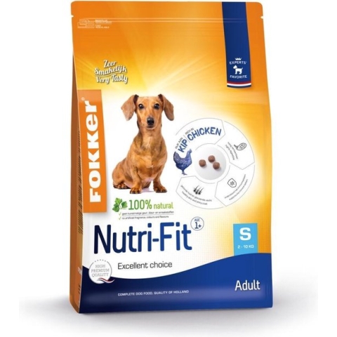 3x Fokker Hondenvoer Nutri-Fit S 2,5 kg