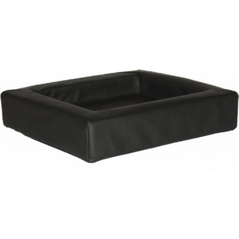 Topmast Loungebed Hondenkussen Leatherlook Zwart 100 x 80 cm