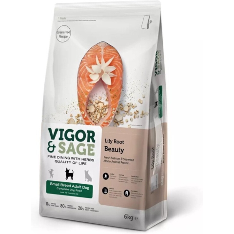 Vigor & Sage Hondenvoer Small Lilly Root Beauty 6 kg