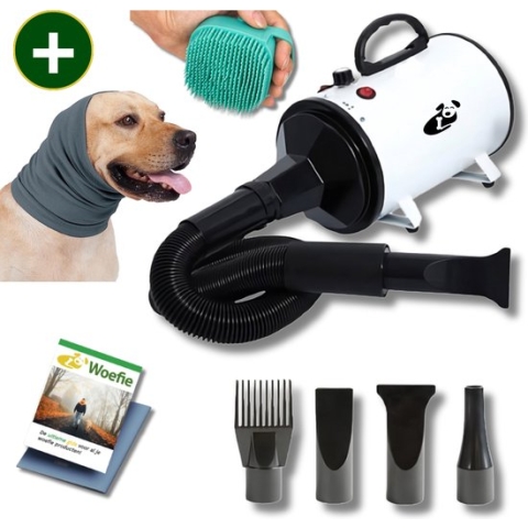 Professionele Hondenfohn/Waterblazer - Waterblazer voor Honden - 3200W - Stil Design - Wit