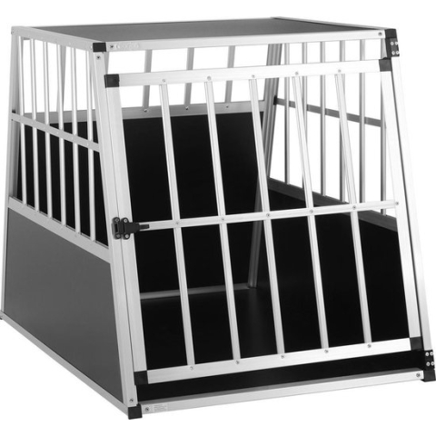 Cadoca Honden Transportbox L – Aluminium – 90x66x72cm Afsluitbaar