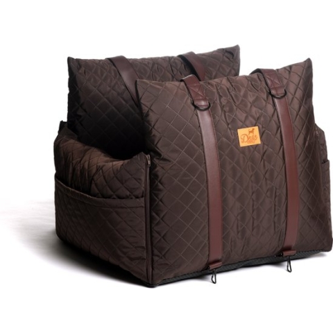 Dogs&Co Luxe Honden autostoel Royal+ Choco Waterproof Quilt
