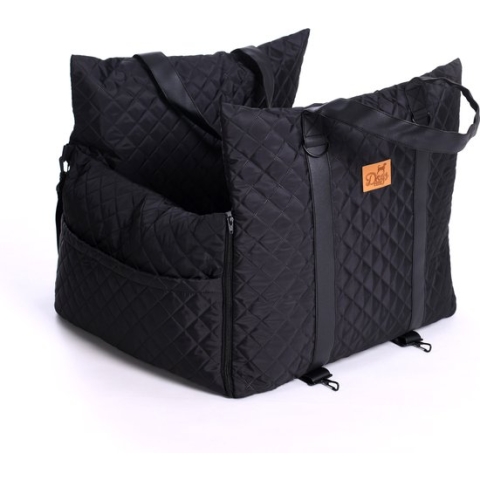 Dogs&Co Luxe Honden autostoel Royal+ Black Waterproof Quilt