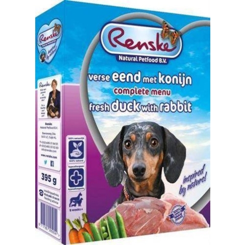 Renske Vers Vlees - Kalkoen/eend - Hondenvoer - 30 x 395 g