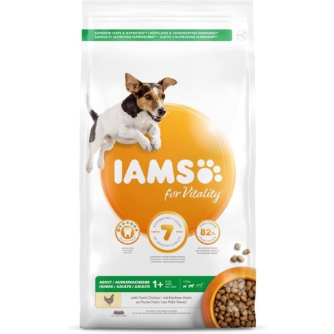 3x Iams Dog Adult Small - Medium Kip 3 kg