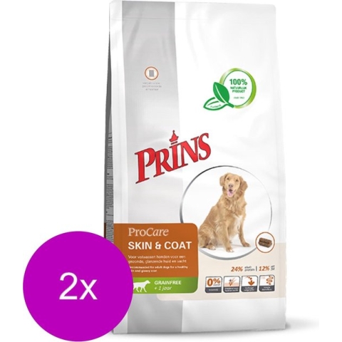 Prins Procare Skin & Coat - Hondenvoer - 2 x 12 kg Graanvrij