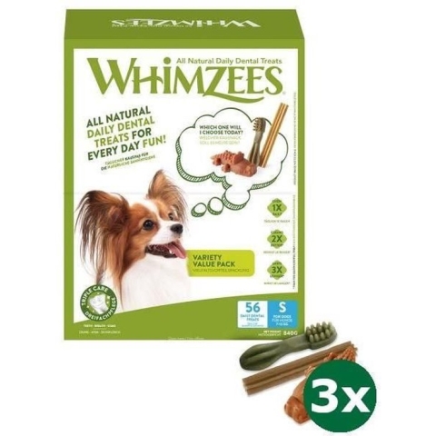 3xsmall 56 st Whimzees variety box