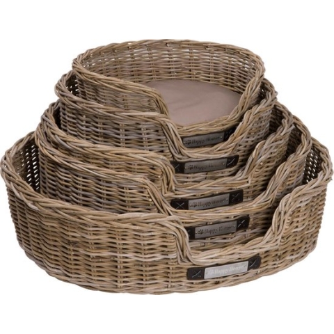 Happy-House Mand Riet Rond Naturel Xlarge