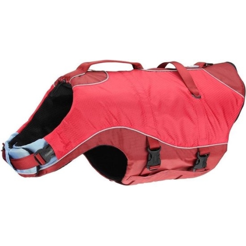 Kurgo Life Jacket Surf N Turf - Comfortabel Hondenzwemvest - Rood - S