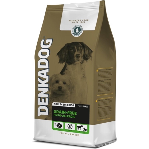 Denkadog Grain-Free Hypo-Allergic Hert&Konijn&Zoete Aardappel - Hondenvoer - 14 kg