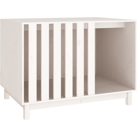 vidaXL-Hondenhok-100x70x72-cm-massief-grenenhout-wit