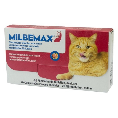 Milbemax grote kat 20 tabletten