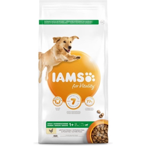 3x Iams Dog Adult Large Kip 3 kg