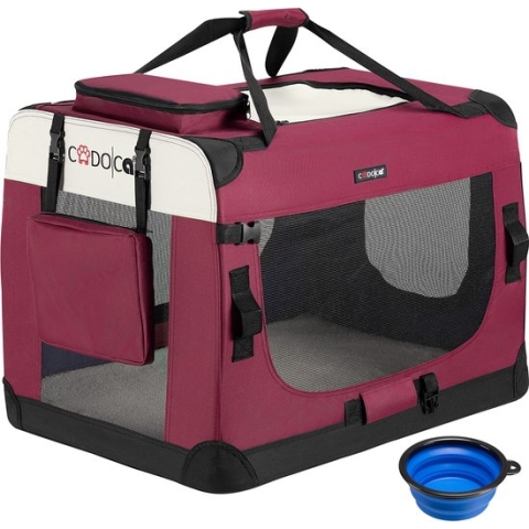 Cadoca Honden & Katten Reismand L - 70x53x50cm - Donker Rood