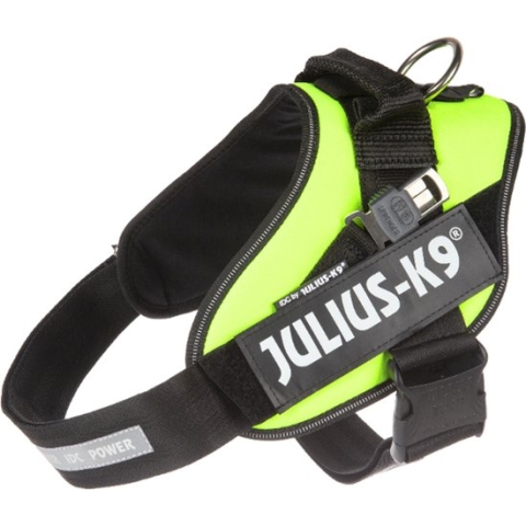 Julius-K9 blindengeleidehond tuig, 2XL - maat 3, neon
