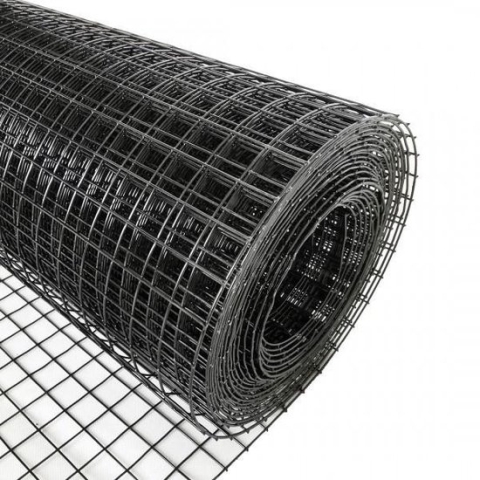 Volieregaas 19 x 19mm 1.2mm 100cm 25m Zwart gepoedercoat RVS
