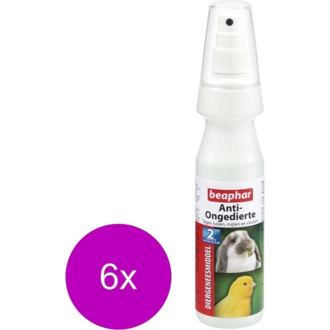 Beaphar Anti-Ongedierte Vogel / Knaag - Parasieten - 6 x 150 ml