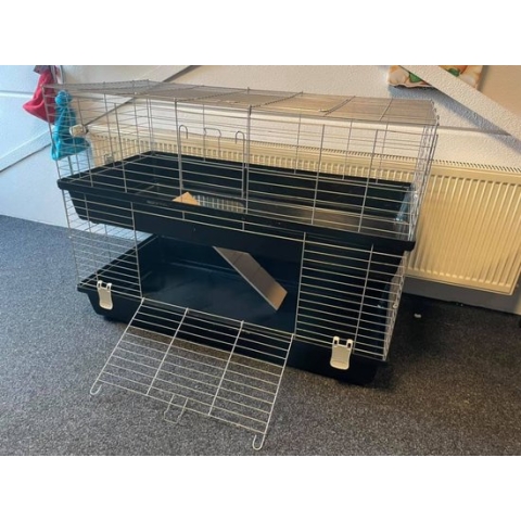 Konijnenkooi / caviakooi Skyline Rabbit 120 dubbel zwart