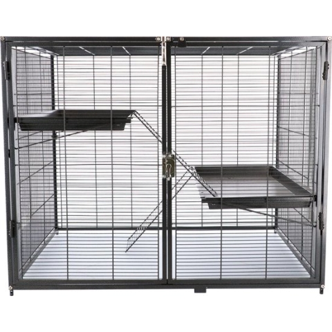 Keddoc rattenkooi Animal home Penthouse top 93,5x63x76 cm Antraciet