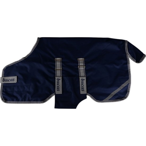 Bucas Veulendeken Turnout 50gr Donkerblauw-zilver