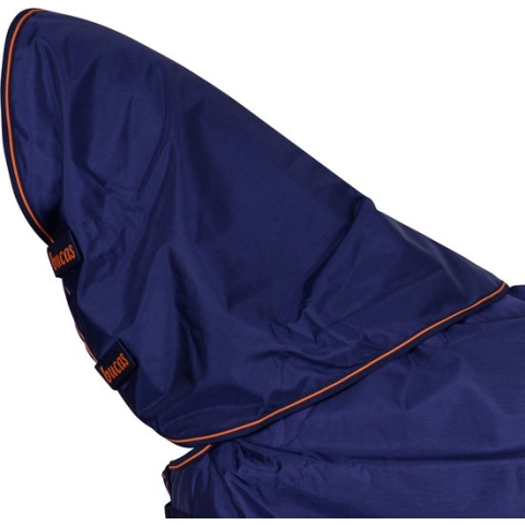 Bucas Halsstuk Therapy Turnout Donkerblauw-oranje - l