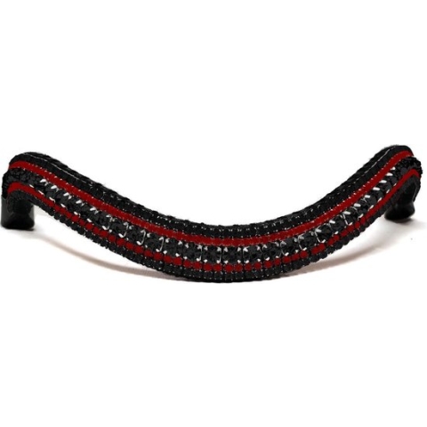 Frontriem Black & Bordeaux Red/Full