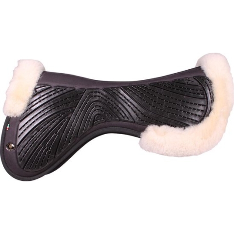 Br Zadelonderlegger Memory Foam & Gel Black-beige - paard