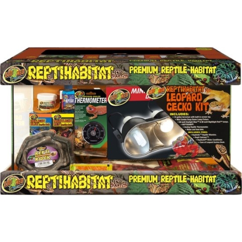 Zoo Med Terrarium - ReptiHabitat Leopard Gecko Kit - 51x25x30cm