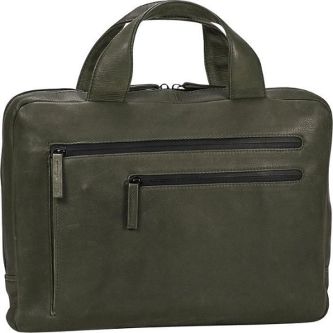Leonhard Heyden Den Haag laptoptas 1-vaks 13 inch - Olijf