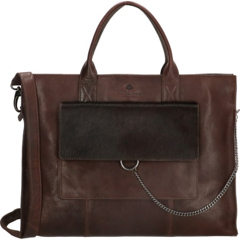 Micmacbags Mendoza Laptoptas 15,6 inch (38 cm) - Donkerbruin