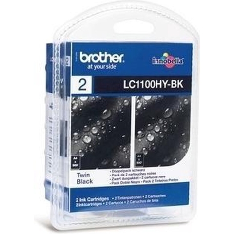 Brother LC-1100HYBKBP2 - Inktcartridge / Hoge Capaciteit / 2-pack