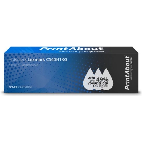 PrintAbout - Alternatief voor de Lexmark C540H1KG / 4 Kleuren