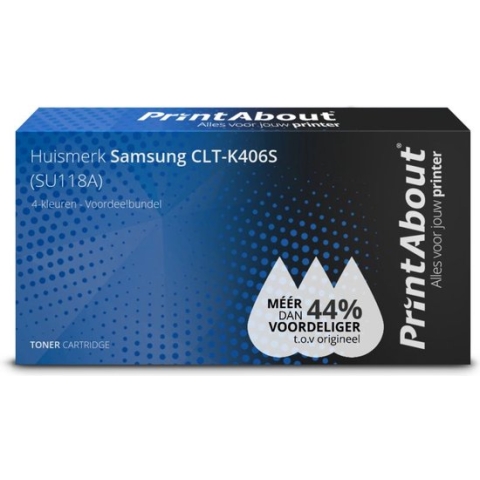 PrintAbout CLT-K406S toner 4-kleuren compatible voor Samsung