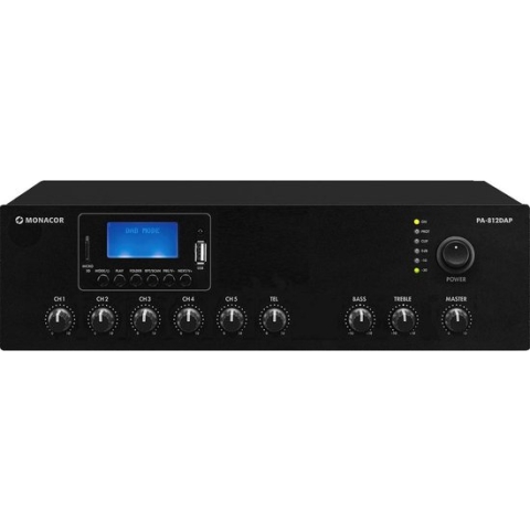 Monacor PA-812DAP PA-versterker 120 W 1-kanaals 1 zone