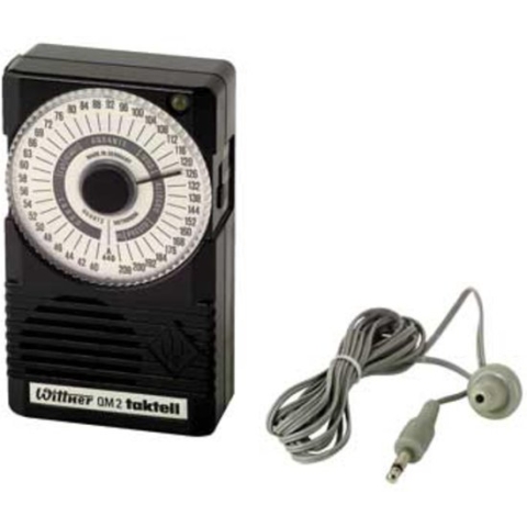 Wittner QM-2 Elektronisches metronoom met oortje/ zwart - Accessoire voor keyboards