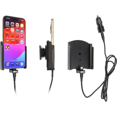 Brodit houder/lader Apple iPhone 15 Pro Max USB sig.plug