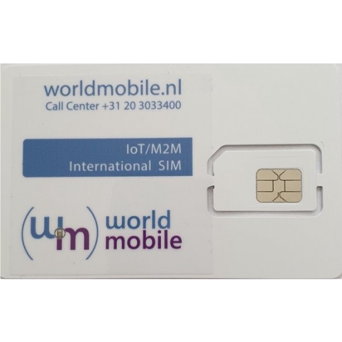 Worldmobile M2M Data simkaart - 500MB - geldig 10 JAAR - 3650 DAGEN