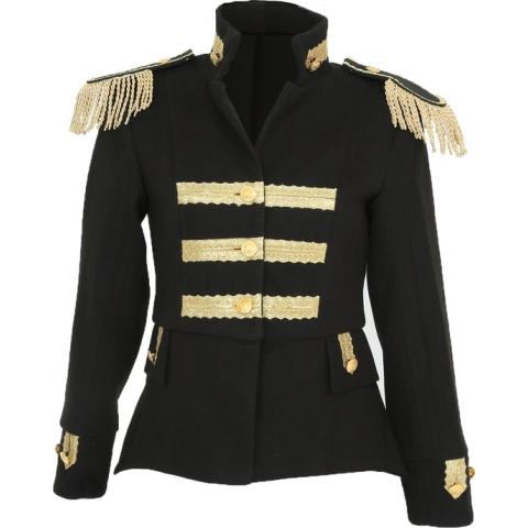 Di Bartelomeo Carnavalsjas Dames Luxe – Carnavalskleding Dames – Carnaval – Zwart Met Gouden Details – Maat 40