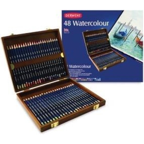 Derwent Watercolour Potloden in houten kist 48 stuks