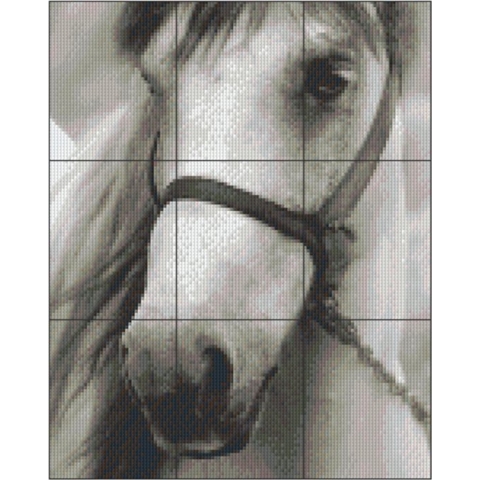 PIXELHOBBY WIT PAARD - DST3095908 - 9PLATEN - 148MATJES