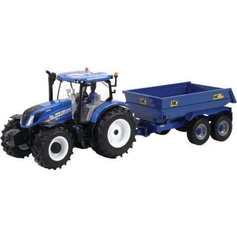 New Holland T6.175 met NC trailer van Britains - schaal 1:32